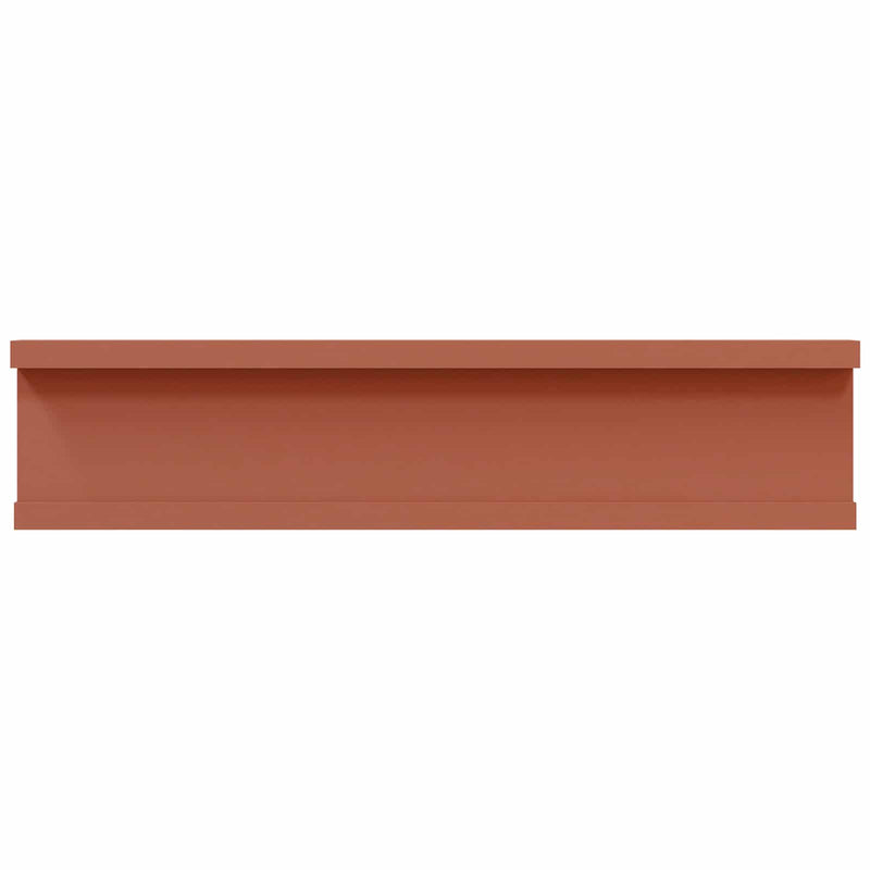 vidaXL Falpolc polcokkal tárolóval 4 pcs Piros 40 x 9 x 3 cm Faanyag
