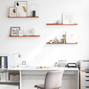 vidaXL Falpolc polcokkal tárolóval 4 pcs Piros 80 x 9 x 3 cm Faanyag