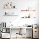 vidaXL Falpolc polcokkal tárolóval 4 pcs Piros 100 x 9 x 3 cm Faanyag