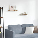 vidaXL Falpolc polcokkal tárolóval 2 pcs Barna 40 x 9 x 3 cm Faanyag