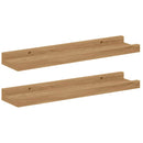vidaXL Falpolc polcokkal tárolóval 2 pcs Barna 40 x 9 x 3 cm Faanyag