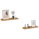 vidaXL Falpolc polcokkal tárolóval 2 pcs Barna 40 x 9 x 3 cm Faanyag