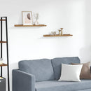 vidaXL Falpolc polcokkal tárolóval 2 pcs Barna 60 x 9 x 3 cm Faanyag