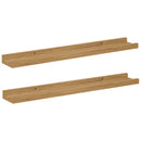 vidaXL Falpolc polcokkal tárolóval 2 pcs Barna 60 x 9 x 3 cm Faanyag