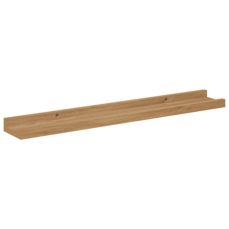 vidaXL Falpolc polcokkal tárolóval 2 pcs Barna 60 x 9 x 3 cm Faanyag