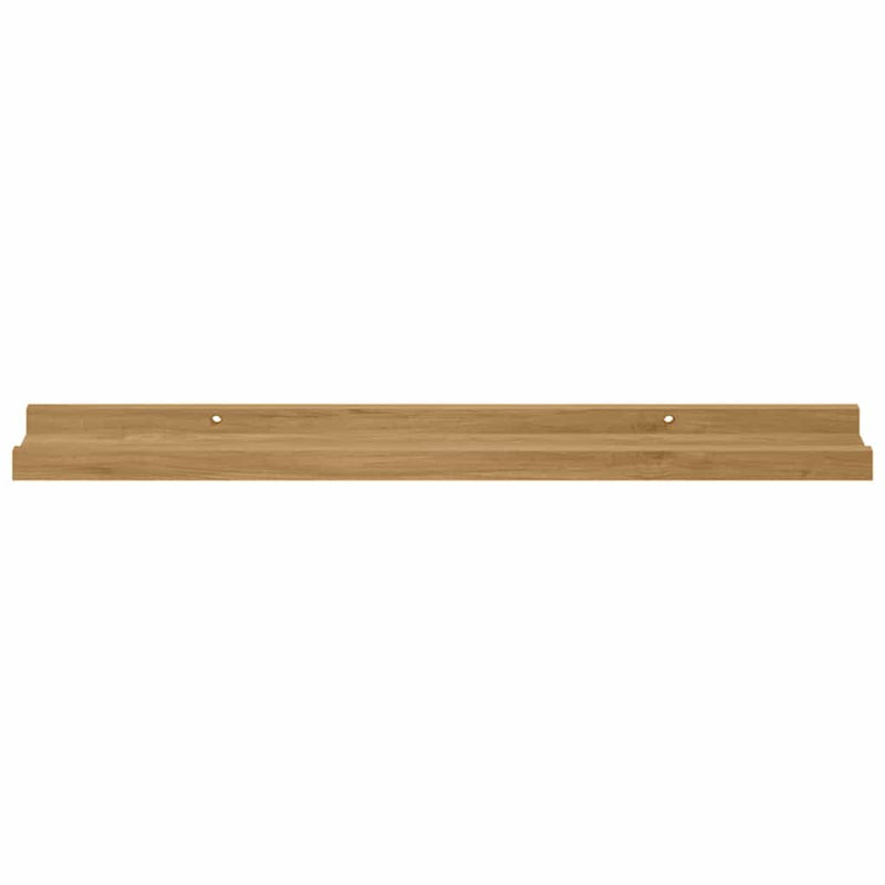 vidaXL Falpolc polcokkal tárolóval 2 pcs Barna 60 x 9 x 3 cm Faanyag