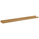vidaXL Falpolc polcokkal tárolóval 2 pcs Barna 80 x 9 x 3 cm Faanyag