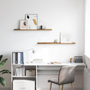 vidaXL Falpolc polcokkal tárolóval 2 pcs Barna 100 x 9 x 3 cm Faanyag