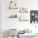 vidaXL Falpolc polcokkal tárolóval 4 pcs Barna 40 x 9 x 3 cm Faanyag