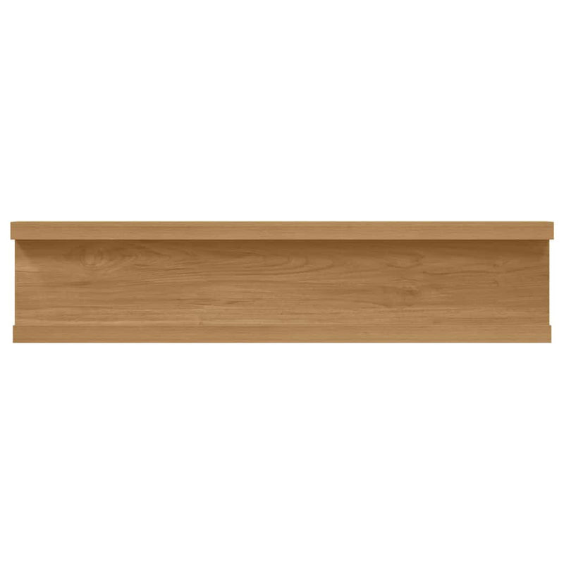 vidaXL Falpolc polcokkal tárolóval 4 pcs Barna 40 x 9 x 3 cm Faanyag