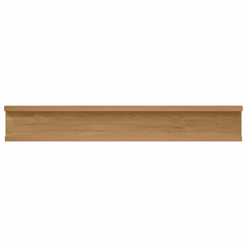 vidaXL Falpolc polcokkal tárolóval 4 pcs Barna 60 x 9 x 3 cm Faanyag