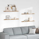 vidaXL Falpolc polcokkal tárolóval 4 pcs Barna 100 x 9 x 3 cm Faanyag