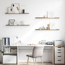 vidaXL Falpolc polcokkal tárolóval 4 pcs Barna 100 x 9 x 3 cm Faanyag