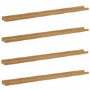 vidaXL Falpolc polcokkal tárolóval 4 pcs Barna 100 x 9 x 3 cm Faanyag