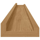 vidaXL Falpolc polcokkal tárolóval 4 pcs Barna 100 x 9 x 3 cm Faanyag