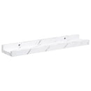 vidaXL Falpolc polcokkal 2 pcs Fehér márvány 40 x 9 x 3 cm Faanyag