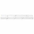 vidaXL Falpolc polcokkal 2 pcs Fehér márvány 40 x 9 x 3 cm Faanyag