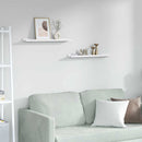 vidaXL Falpolc polcokkal 2 pcs Fehér márvány 60 x 9 x 3 cm Faanyag