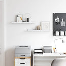 vidaXL Falpolc polcokkal 2 pcs Fehér márvány 60 x 9 x 3 cm Faanyag