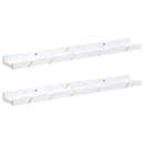 vidaXL Falpolc polcokkal 2 pcs Fehér márvány 60 x 9 x 3 cm Faanyag