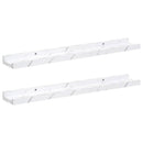 vidaXL Falpolc polcokkal 2 pcs Fehér márvány 60 x 9 x 3 cm Faanyag