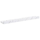 vidaXL Falpolc polcokkal 2 pcs Fehér márvány 60 x 9 x 3 cm Faanyag