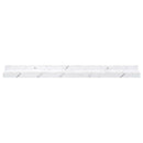 vidaXL Falpolc polcokkal 2 pcs Fehér márvány 60 x 9 x 3 cm Faanyag
