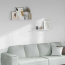 vidaXL Falpolc polcokkal 2 pcs Fehér márvány 80 x 9 x 3 cm Faanyag