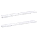 vidaXL Falpolc polcokkal 2 pcs Fehér márvány 80 x 9 x 3 cm Faanyag