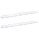 vidaXL Falpolc polcokkal 2 pcs Fehér márvány 80 x 9 x 3 cm Faanyag