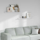 vidaXL Falpolc polcokkal 2 pcs Fehér márvány 100 x 9 x 3 cm Faanyag