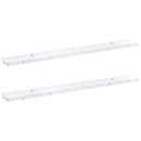 vidaXL Falpolc polcokkal 2 pcs Fehér márvány 100 x 9 x 3 cm Faanyag