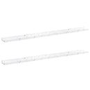 vidaXL Falpolc polcokkal 2 pcs Fehér márvány 115 x 9 x 3 cm Faanyag