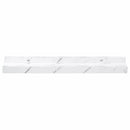 vidaXL Falpolc polcokkal 4 pcs Fehér márvány 40 x 9 x 3 cm Faanyag