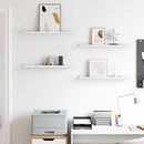 vidaXL Falpolc polcokkal 4 pcs Fehér márvány 60 x 9 x 3 cm Faanyag