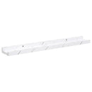 vidaXL Falpolc polcokkal 4 pcs Fehér márvány 60 x 9 x 3 cm Faanyag
