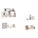 vidaXL Falpolc polcokkal 4 pcs Fehér márvány 80 x 9 x 3 cm Faanyag