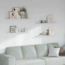 vidaXL Falpolc polcokkal 4 pcs Fehér márvány 100 x 9 x 3 cm Faanyag