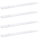 vidaXL Falpolc polcokkal 4 pcs Fehér márvány 100 x 9 x 3 cm Faanyag