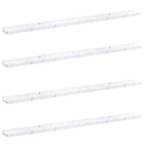 vidaXL Falpolc polcokkal 4 pcs Fehér márvány 115 x 9 x 3 cm Faanyag