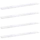 vidaXL Falpolc polcokkal 4 pcs Fehér márvány 115 x 9 x 3 cm Faanyag