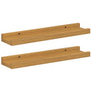 vidaXL Falpolc polcokkal tárolóval 2 pcs Bézs 40 x 9 x 3 cm Faanyag