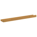 vidaXL Falpolc polcokkal tárolóval 2 pcs Bézs 60 x 9 x 3 cm Faanyag
