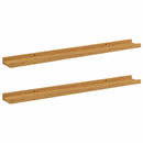 vidaXL Falpolc polcokkal tárolóval 2 pcs Bézs 80 x 9 x 3 cm Faanyag
