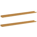 vidaXL Falpolc polcokkal tárolóval 2 pcs Bézs 100 x 9 x 3 cm Faanyag