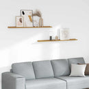 vidaXL Falpolc polcokkal tárolóval 2 pcs Bézs 115 x 9 x 3 cm Faanyag