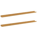 vidaXL Falpolc polcokkal tárolóval 2 pcs Bézs 115 x 9 x 3 cm Faanyag