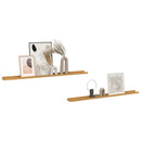 vidaXL Falpolc polcokkal tárolóval 2 pcs Bézs 115 x 9 x 3 cm Faanyag