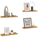 vidaXL Falpolc polcokkal tárolóval 4 pcs Bézs 60 x 9 x 3 cm Faanyag
