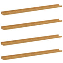 vidaXL Falpolc polcokkal tárolóval 4 pcs Bézs 100 x 9 x 3 cm Faanyag
